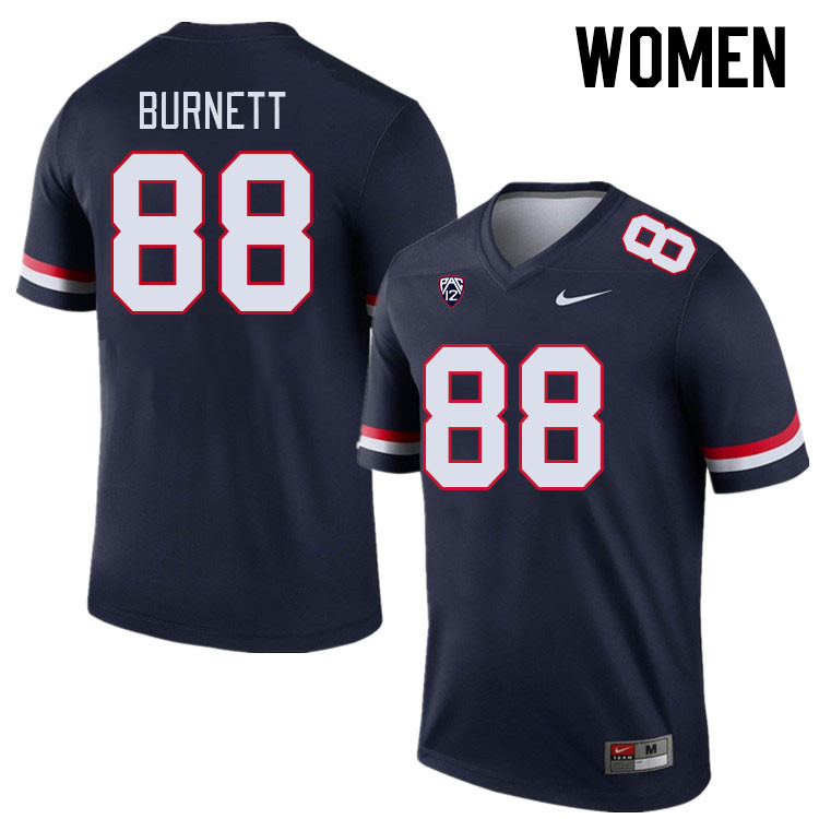 Women #88 Keyan Burnett Arizona Wildcats College Football Jerseys Stitched-Navy